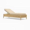 Rattan Sonnenliege Beige Verstellbar 200 cm x 70 cm x 35 cm
