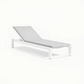 Gartenliege Aluminium und Textil Weiß 200 cm