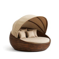 Holz Outdoor Tagesbett mit Polyesterverdeck Beige