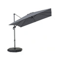 Gartensonnenschirm Aluminium Polyester Grau 3m