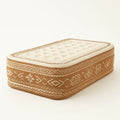 Aufblasbare Matratze PVC Beige/Braun 203x152x46 cm