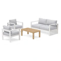 Gartensofa-Set mit Aluminiumrahmen und Polyethylen-Tisch