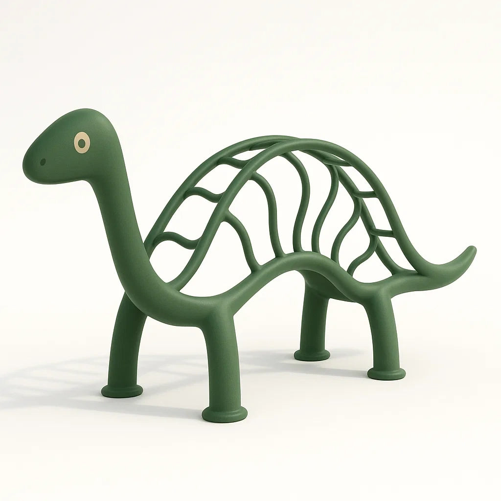 Grünes Dinosaurier-Spielgerät, Kunststoff