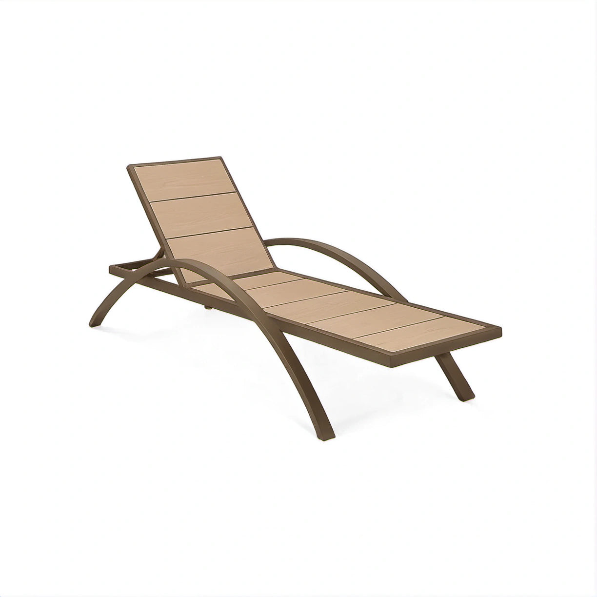 Gartenliegen Aluminium Braun Beige