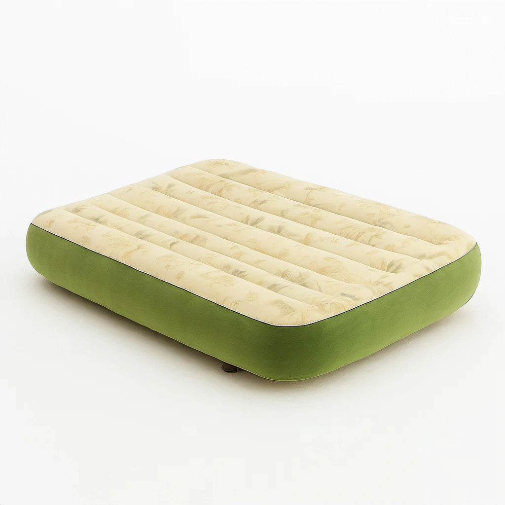 Aufblasbare Doppelmatratze PVC Beige/Grün 200x150x25 cm