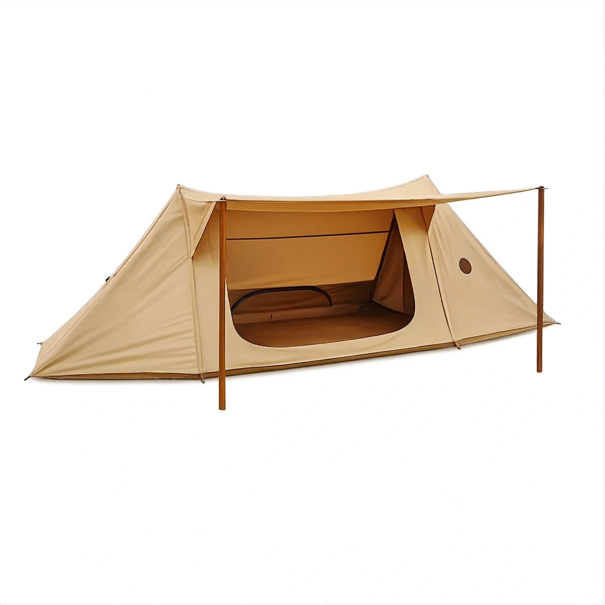 Campingzelt Baumwolle Beige 200x100x80 cm wasserdicht
